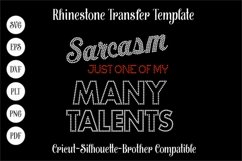 Sarcasm Rhinestone SVG Template Product Image 1