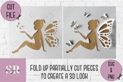 3D Fairy| Paper cutting | pop up Fairy SVG Product Image 2