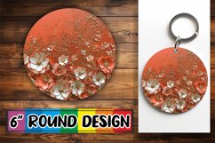 Glittering Petal Sparkle PNG Sublimation Circle: Keychain, C Product Image 1