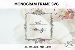 Elegant Family Name Monogram Frame SVG Product Image 1