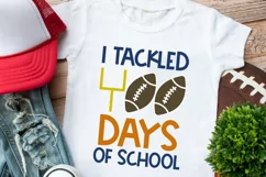 100 Days of School Football SVG DXF PNG Cut File Product Image 1