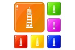 Signal icons set vector color Product Image 1