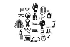Calorie counting icons set, simple style Product Image 1