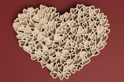 Valentine's Day laser cut file - Heart of Hearts Product Image 8