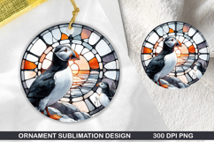 Cute Animals Round Stained Glass PNG Bundle, 30 Designs Product Image 14