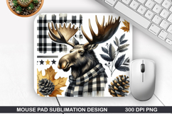 Deer Mouse Pad Sublimation, Animals Mouse Pad PNG Product Image 1