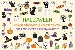 Halloween Color dingbats &amp; Color fonts Product Image 1