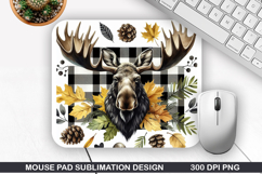 Deer Mouse Pad Sublimation, Animals Mouse Pad PNG Product Image 1