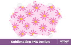Retro Flowers Background Png Floral Paper Sublimation Bundle Product Image 2