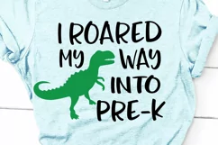 Boy Pre-K Svg, Funny Back to School Svg, T-Rex Dinosaur Svg Product Image 2