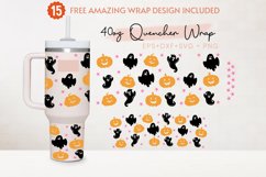 Halloween 40oz Quencher Tumbler, Pumpkin, Ghost, 40oz Svg Product Image 2
