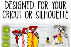 Baseball Softball Mom of Both - A Camo Layered Sports SVG Product Image 2