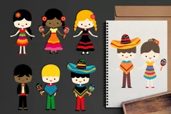 Cinco de mayo kids graphic illustration / Mexican boys girls Product Image 1
