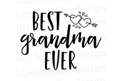Best Grandma Ever with Hearts and Arrow SVG Product Image 1
