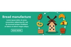Bread manufacture banner horizontal concept Product Image 1