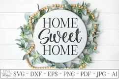 Home Sweet Home - Farmhouse Style - Sign Cut File SVG DXF Product Image 2