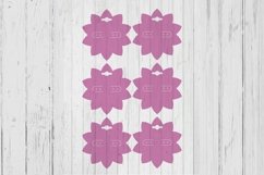 Flower hoop Earrings card template svg png ai files Product Image 1