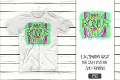 Sublimation Blessed Bonus Mom PNG Design Product Image 1