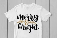 Merry And Bright - Christmas SVG EPS DXF PNG Cutting Files Product Image 2