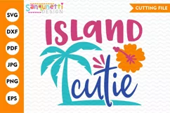 Island cutie summer SVG | Girls tropical SVG Product Image 1