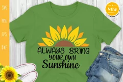 Always Bring Your Own Sunshine Svg, Sunflower Svg Product Image 4