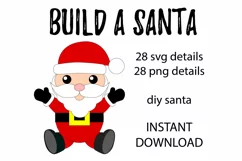 Build santa DIY Christmas decor svg Cut File silhouette. Product Image 1