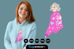 Girl with Jacket for T-Shirt Design Product Image 1