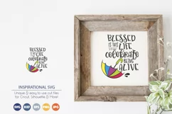 Celebrate the Life SVG | Umbrella SVG | Rainy Day SVG Product Image 1