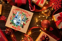 Christmas Gnomes. Christmas Wreath. Christmas Card Product Image 4