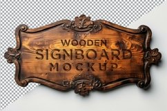 Vintage Wooden Signboard Mockup Product Image 1
