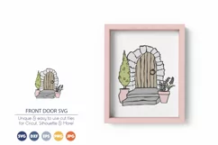 Wooden Door SVG | Floral Svg | Garden SVG Product Image 1