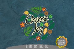 Floral Choose Joy SVG Product Image 2