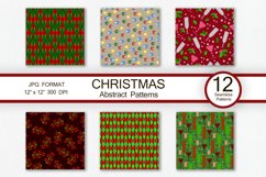 Christmas abstract patterns, digital paper, 12"x12" Product Image 2