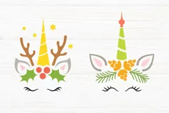 Christmas unicorn svg for cricut, Christmas svg t shirt. Product Image 3