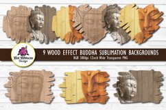 Sublimation Backgrounds - Buddha Wood Sublimation Background Product Image 1