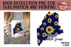 Maine State Sunflower Sublimation Product Image 1