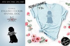 Floral English Cocker Spaniel Dog svg file for cricut Product Image 4