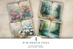 Watercolour Scenic Junk Journal Digital Paper Bi-fold Product Image 1