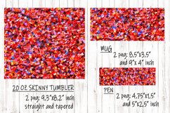 Red Mosaic Sublimation Tumbler | Sublimation Mug And Pen|png Product Image 3