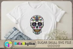 Sugar Skull Svg, Sugar Skull Cut Files, Halloween Skull Svg Product Image 2