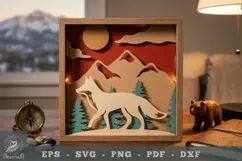 Mountain Fox Layered Shadow Box 2 Product Image 1