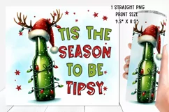 Funny christmas beer Tumbler Wrap|PNG. Product Image 2