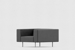 Isometric Arm Chair 3D isolated render Product Image 1