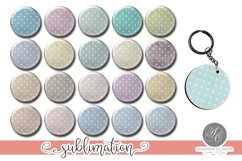 Round Keychain Sublimation Bundle | Rustic Polka Dots Product Image 1