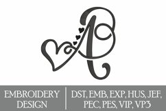 Monogram A Machine Embroidery Design Product Image 1