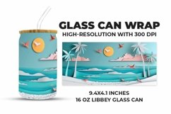 3D Natural Glass Can Wrap Product Image 1