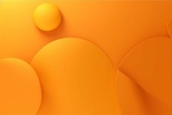 Vibrant orange background with overlapping geometric circles Product Image 1
