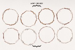 Twigs 8 Wreaths Watercolor Garlands Branches Wood Product Image 3