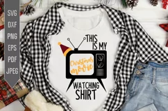 This Is My Christmas Movie Watching Shirt Svg. Product Image 1