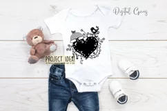 Bird and heart paper cut design SVG / DXF / EPS / PNG files Product Image 5